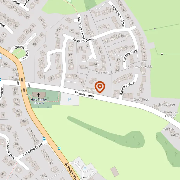 Map showing approximate location: Craig House, Reades Lane, Congleton, CW12 3LL