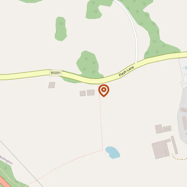 Map showing approximate location: The Coach House, 1, Flash Lane, Bollington, Sk10 5Aq