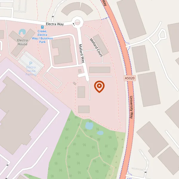 Map showing approximate location: Land At Arden Square, Crewe, CW1 6HA