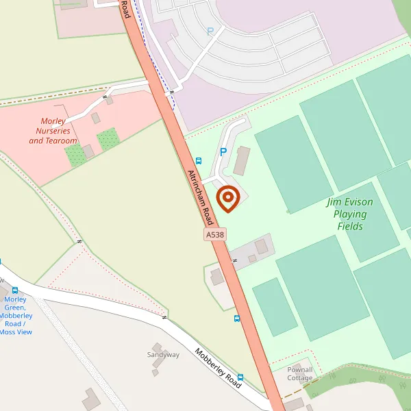 Map showing approximate location: Altrincham Road Roundabout, Wilmslow