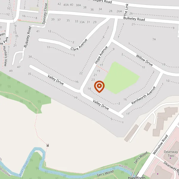 Map showing approximate location: 14, Valley Drive, Handforth, SK9 3DW