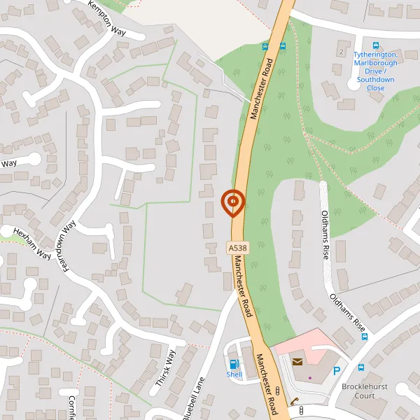 Map showing approximate location: 63, Manchester Road, Macclesfield, Cheshire, SK10 2JW