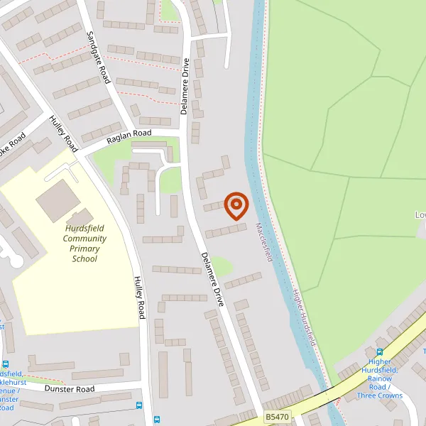 Map showing approximate location: 44, Delamere Drive, Macclesfield, Cheshire East, SK10 2PW