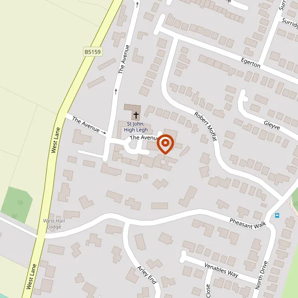 Map showing approximate location: Grosvenor House, 21, West Hall Court, High Legh, WA16 6XA