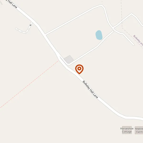 Map showing approximate location: The Lodge, Bulkeley Hall Lane, Bickerton, SY14 8AZ