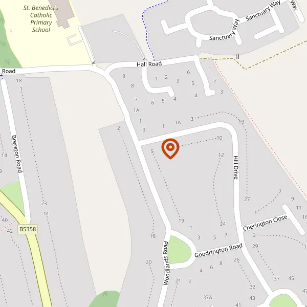 Map showing approximate location: 5, Woodlands Road, Handforth, SK9 3AW