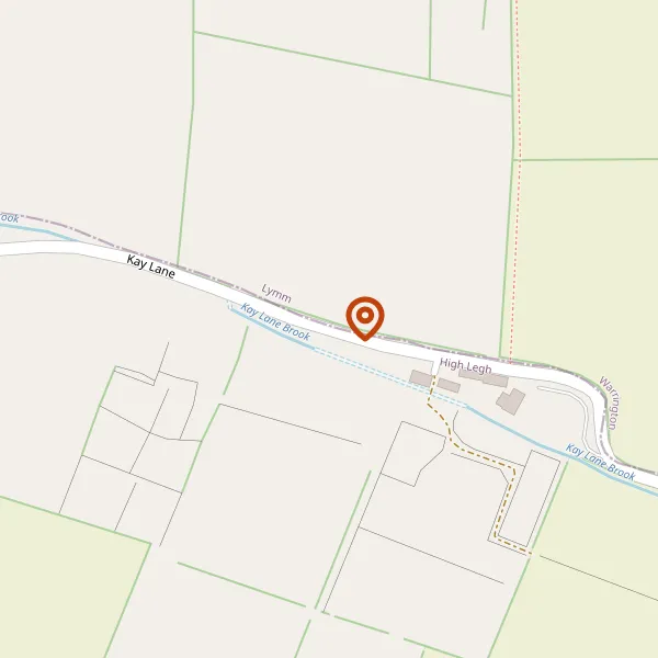 Map showing approximate location: Land Off, Kay Lane, High Legh