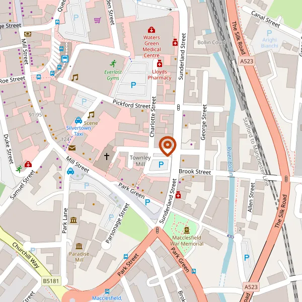 Map showing approximate location: Former Sunday School, Townley Street, Macclesfield