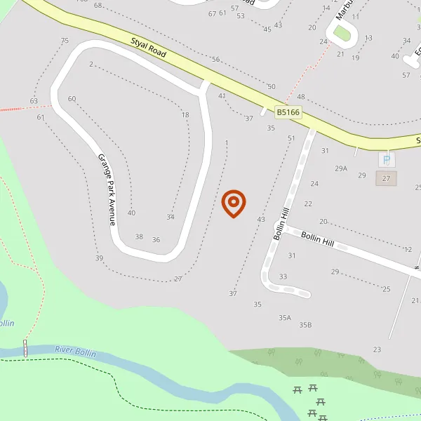 Map showing approximate location: 13, Grange Park Avenue, Wilmslow, SK9 4AJ