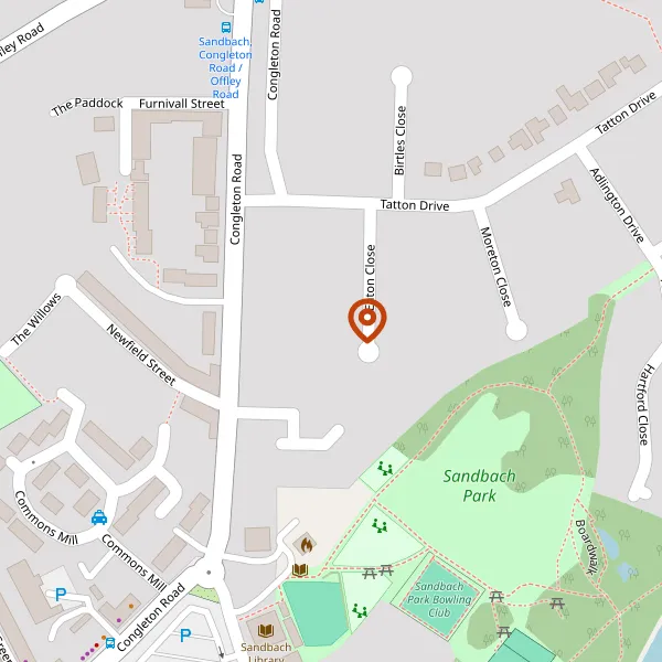 Map showing approximate location: 1, Eaton Close, Sandbach, CW11 1HS