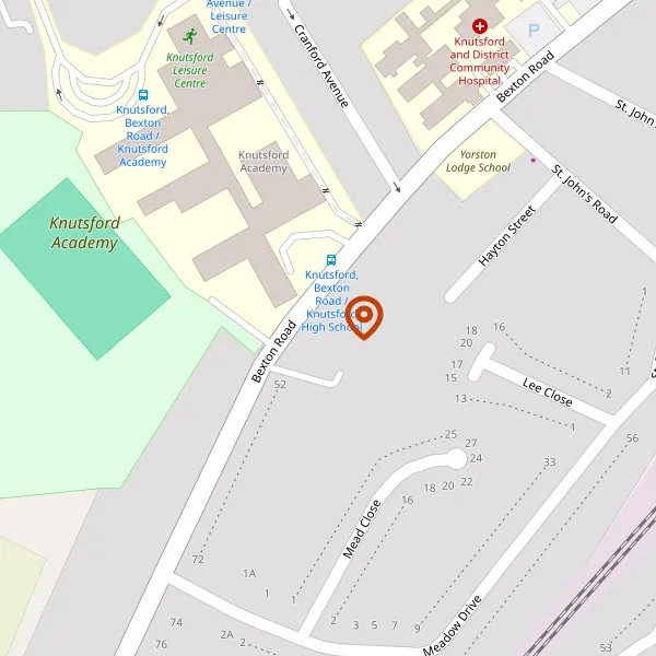 Map showing approximate location: Yorston Lodge Primary School, 20-20A, Bexton Road, Knutsford, Cheshire, WA16 0DS