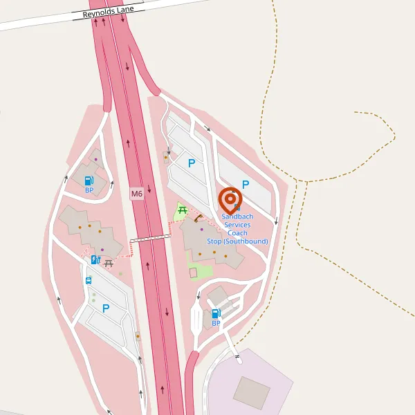 Map showing approximate location: Sandbach Service Station, M6 Junction 17 To Junction 16, Sandbach, CW11 2FZ