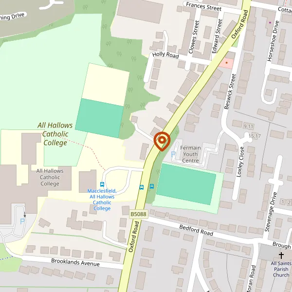 Map showing approximate location: 140, Oxford Road, Macclesfield, Cheshire, SK11 8JG