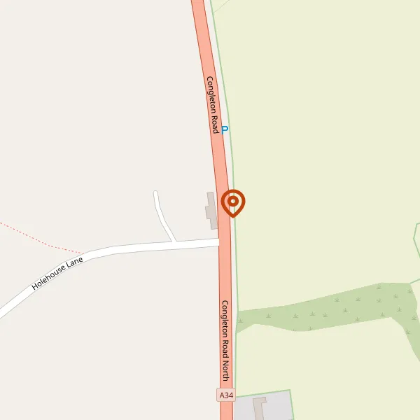 Map showing approximate location: Boarded Barn Farm, Congleton Road, Scholar Green