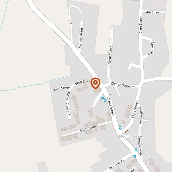 Map showing approximate location: 1, West Street, Mow Cop, ST7 4NY