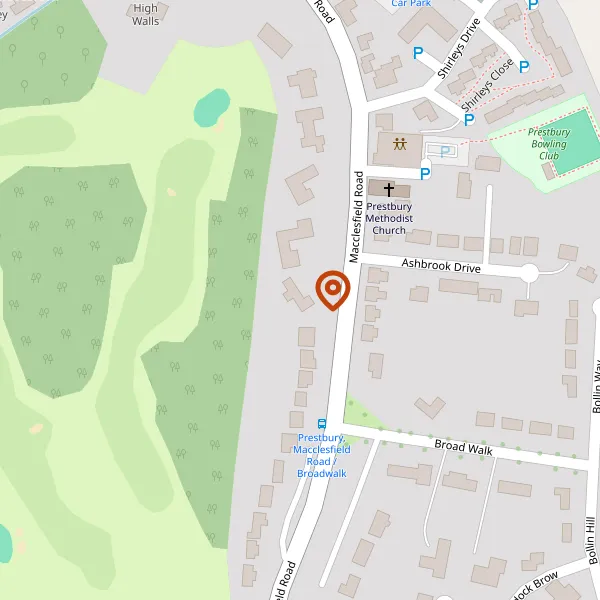 Map showing approximate location: Dale Brow Farm, 61, Macclesfield Road, Prestbury, Cheshire, SK10 4BH