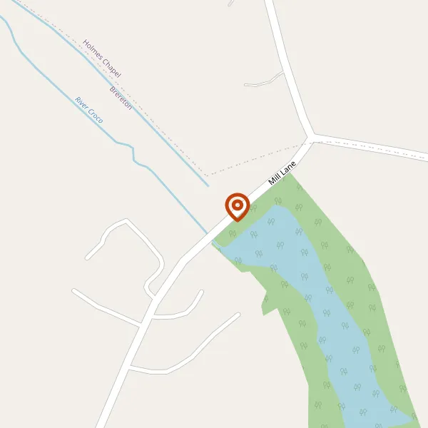 Map showing approximate location: Park Mill Cottage, Mill Lane, Brereton, CW4 8AU