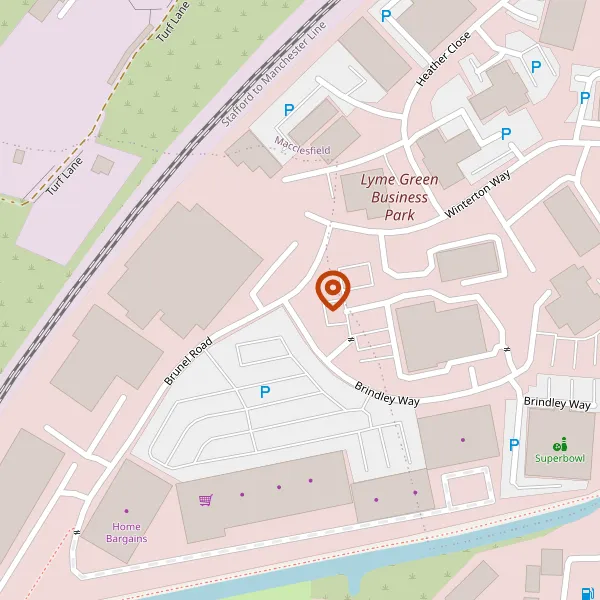 Map showing approximate location: Existing Car Park And Landscaping, Lyme Green Retail Park, Macclesfield, SK11 0TB