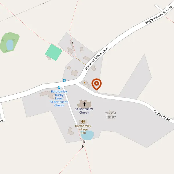 Map showing approximate location: White Lion Inn, Audley Road, Barthomley, CW2 5PG