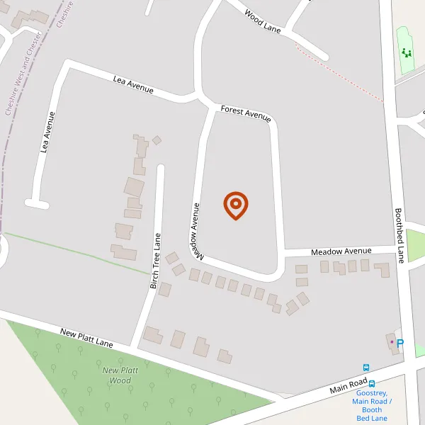 Map showing approximate location: 20, Meadow Avenue, Goostrey, Crewe, Cheshire, CW4 8LS