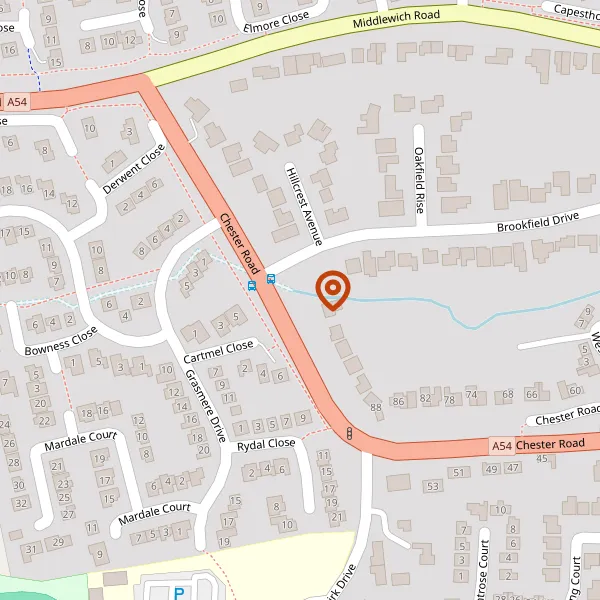 Map showing approximate location: 106, Chester Road, Holmes Chapel, CW4 7DS