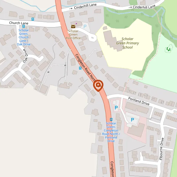 Map showing approximate location: 207, Congleton Road North, Scholar Green, Cheshire, ST7 3HG