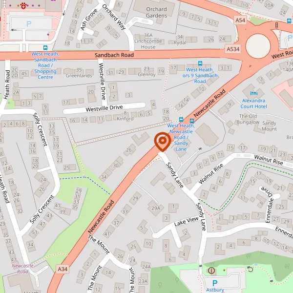 Map showing approximate location: 22, Newcastle Road, Congleton, CW12 4HJ