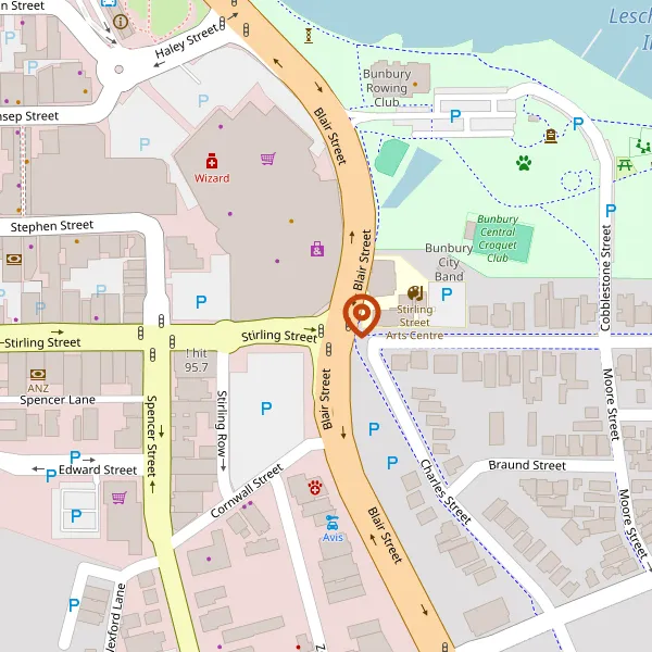 Map showing approximate location: Former Bunbury Methodist Church Site, Bunbury