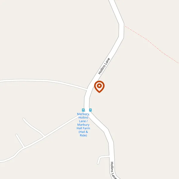 Map showing approximate location: The Cottage, Hollins Lane, Marbury, SY13 4LN