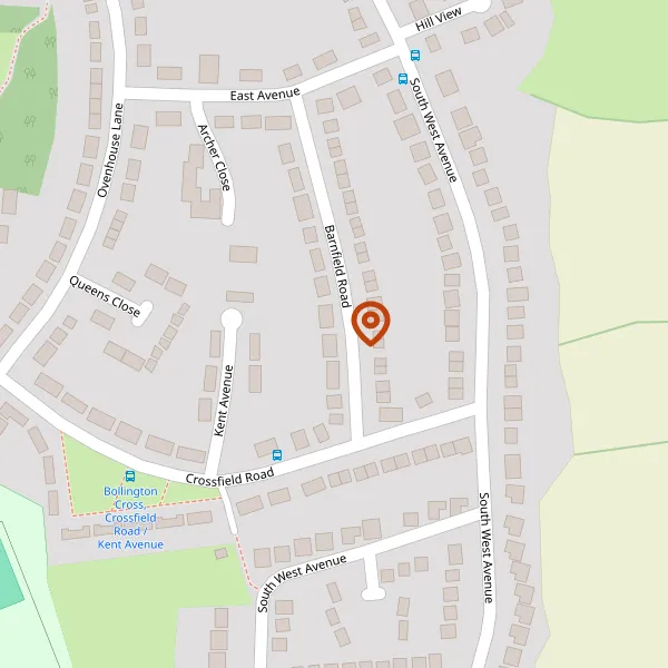 Map showing approximate location: 29, Barnfield Road, Bollington, SK10 5DZ