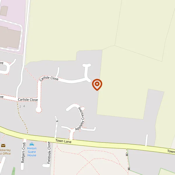 Map showing approximate location: 36, Carlisle Close, Mobberley, WA16 7HD