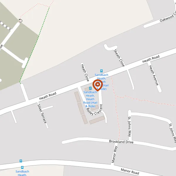 Map showing approximate location: 92, Heath Road, Sandbach, Cheshire, CW11 2JY