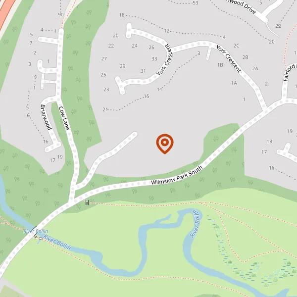 Map showing approximate location: Garth Heights, Wilmslow Park North, Wilmslow