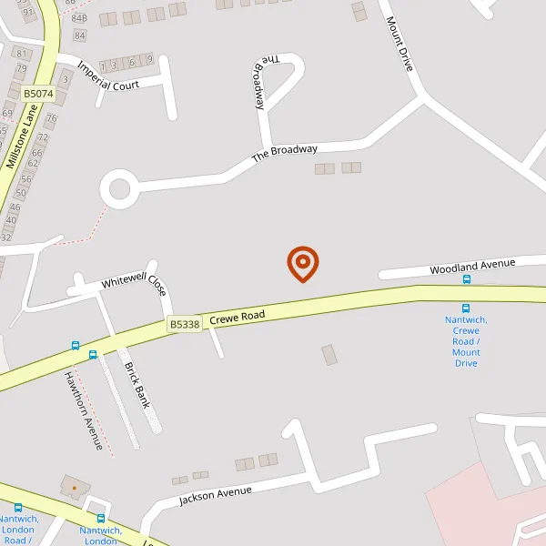 Map showing approximate location: 73, Crewe Road, Nantwich, Cheshire, CW5 6HX