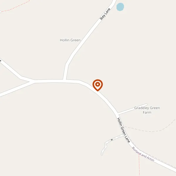 Map showing approximate location: The Poplars, Hollin Green Lane, Burland, CW5 8NN