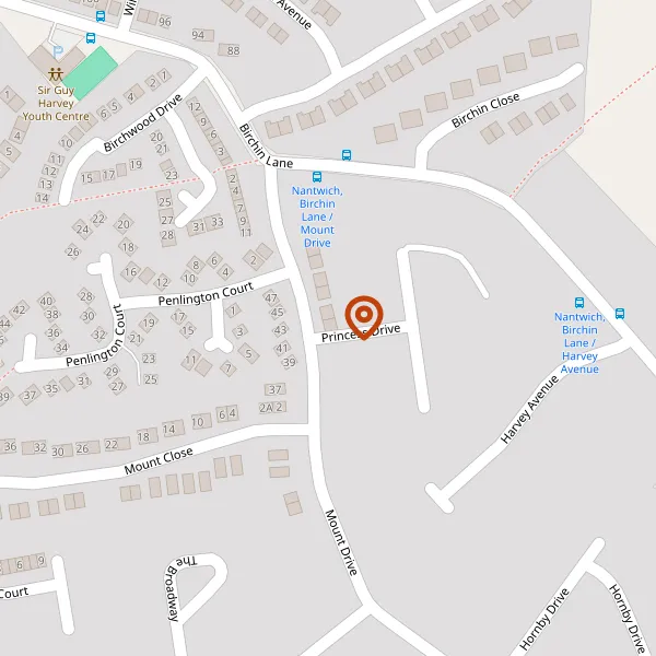 Map showing approximate location: 14, Princess Drive, Nantwich, CW5 6JL