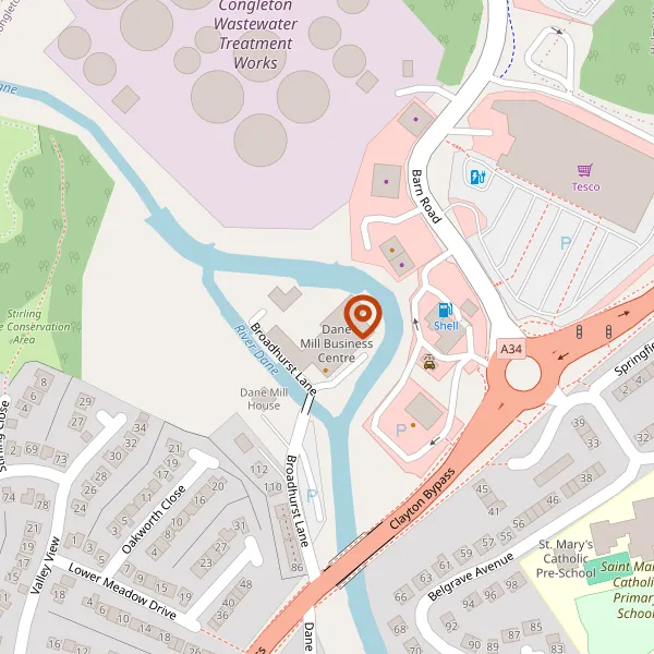 Map showing approximate location: Land Adjacent To 112, Broadhurst Lane, Congleton