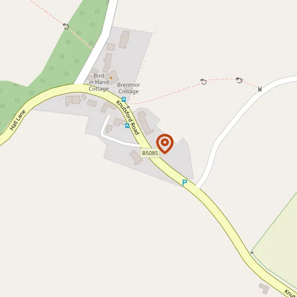 Map showing approximate location: Land Adjacent Kellock House Farm, Knutsford Road, Knolls Green, Mobberley, WA16 7BJ