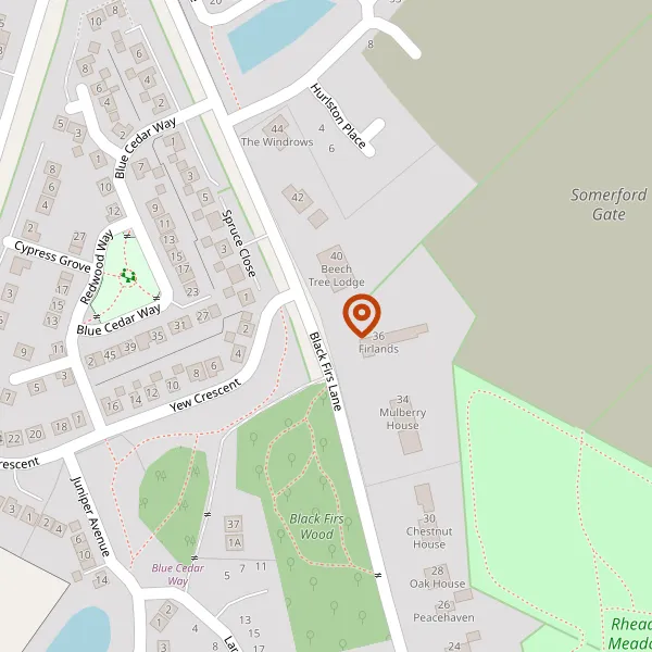 Map showing approximate location: 40, Black Firs Lane, Somerford, CW12 4QQ