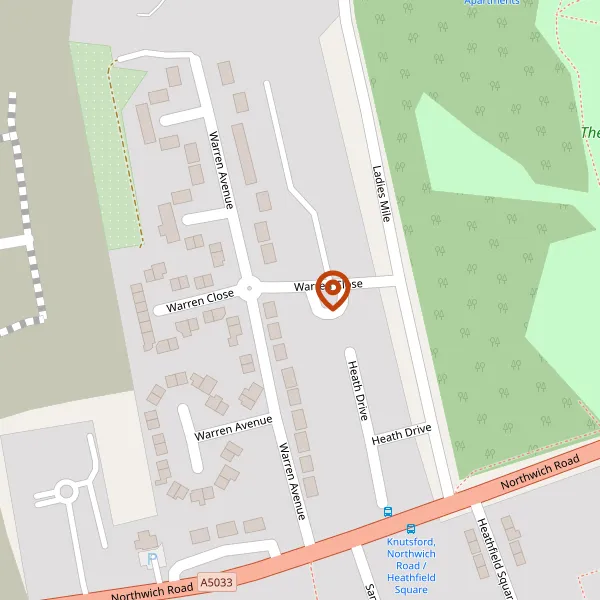 Map showing approximate location: 5-16 Warren Close, Knutsford, WA16 0AH