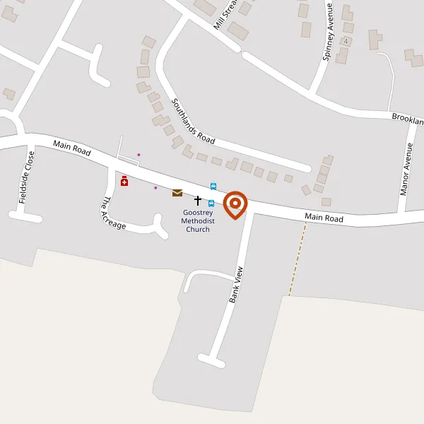 Map showing approximate location: Goostrey Methodist Church, Main Road, Goostrey, CW4 8PA