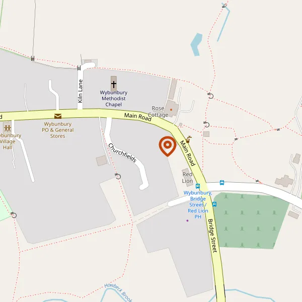 Map showing approximate location: 4, Churchfields, Wybunbury, CW5 7LL