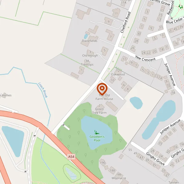 Map showing approximate location: Green Tree Farm, 2, Chelford Road, Somerford, CW12 4QD