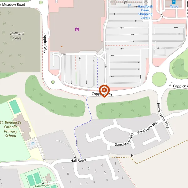 Map showing approximate location: Land South Of, Coppice Way, Handforth, Cheshire