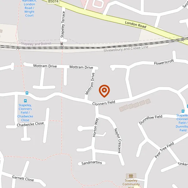 Map showing approximate location: 3, Mottram Drive, Stapeley, CW5 7NW