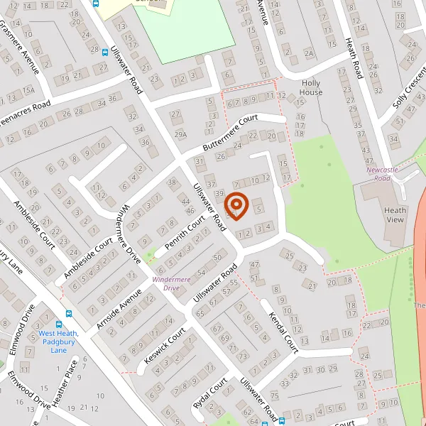 Map showing approximate location: Vacant Land At Penrith Court, Congleton, CW12 4JF