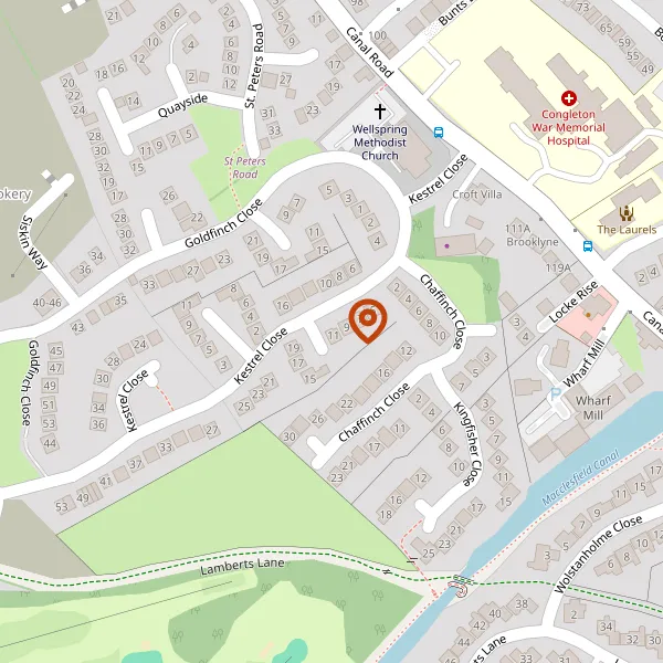 Map showing approximate location: 4, Kestrel Close, Congleton, Cheshire, CW12 3FA