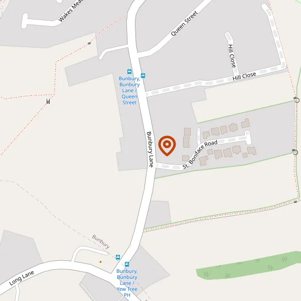 Map showing approximate location: Norbury Cottage, Bunbury Lane, Bunbury, Tarporley, Cheshire, CW6 9QZ