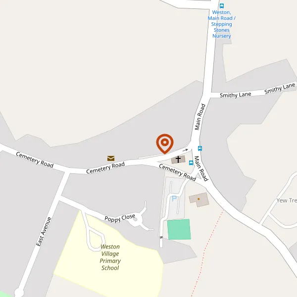 Map showing approximate location: All Saints Church, Cemetery Road, Weston, Cheshire East, CW2 5LQ