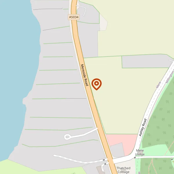 Map showing approximate location: Melilia, Mereside Road, Mere, WA16 6QW